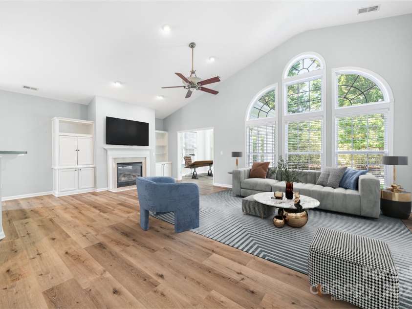 870 Platinum Drive, Fort Mill, SC 29708.  MLS# CAR4272667, YatesRealty ID 27159. Virtually Staged Living Room