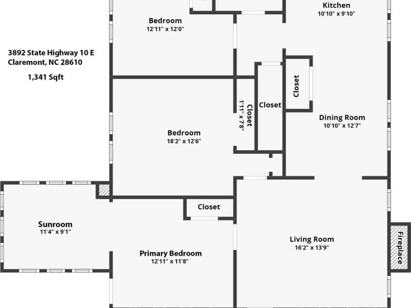 3892 NC 10 Highway, Claremont, NC 28610.  MLS# CAR4208070, YatesRealty ID 27160. 