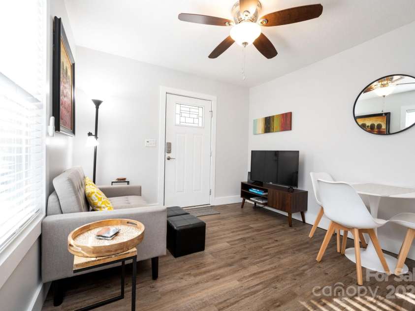 18 Oteen Park Place, Asheville, NC 28805.  MLS# CAR4282740, YatesRealty ID 27208. Unit 20-Living Room with Vinyl Plank Flooring