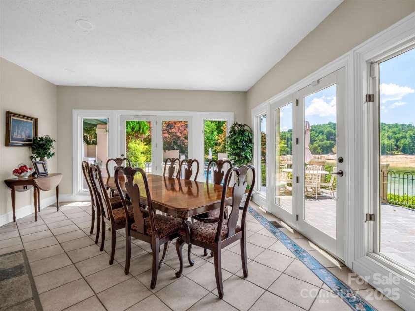 454 Cutaway Road, Lake Lure, NC 28746.  MLS# CAR4280370, YatesRealty ID 27231. Dining Room on Lower Level