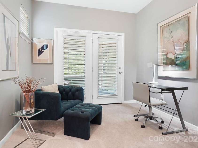 4106 Perth Road, Fort Mill, SC 29707.  MLS# CAR4280800, YatesRealty ID 27234. Great sitting area in primary bedroom  which leads to the sunroom.