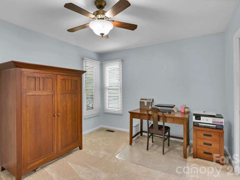 31 St Andrews Drive, Etowah, NC 28729.  MLS# CAR4379830, YatesRealty ID 27240. Guest Bedroom 2/Office/or Hobby Room With New Ceiling Fan 