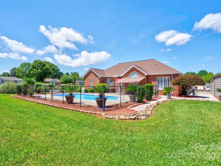 116 Camille Drive, Shelby, NC 28150.  MLS# CAR4272201, YatesRealty ID 27244. Back Yard