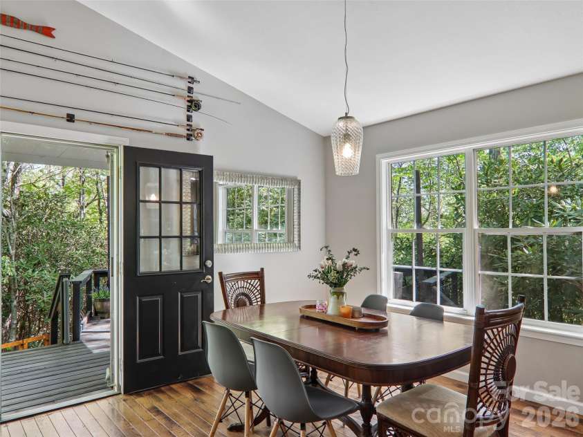 554 Pisgah Forest Drive, Pisgah Forest, NC 28768.  MLS# CAR4375652, YatesRealty ID 27244. Dining area