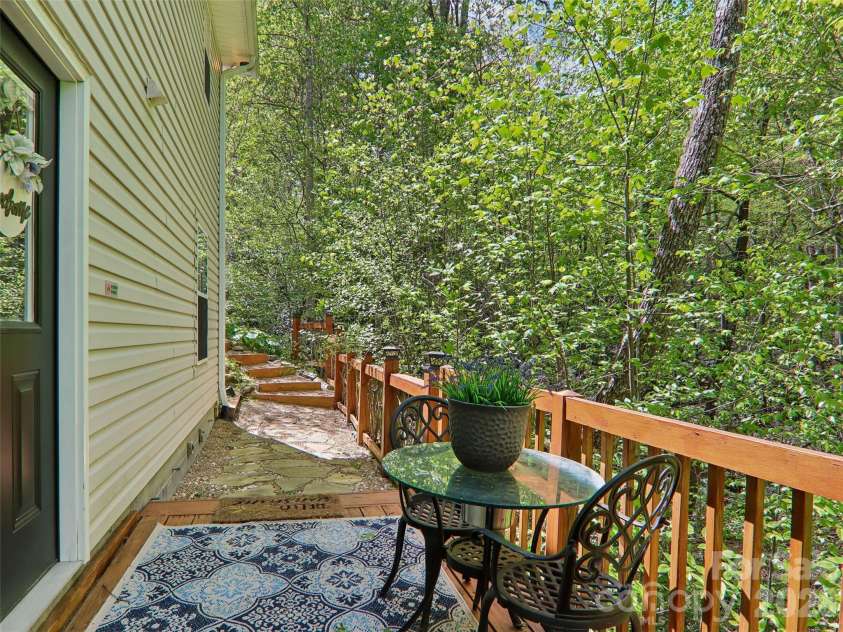 554 Pisgah Forest Drive, Pisgah Forest, NC 28768.  MLS# CAR4375652, YatesRealty ID 27244. Patio