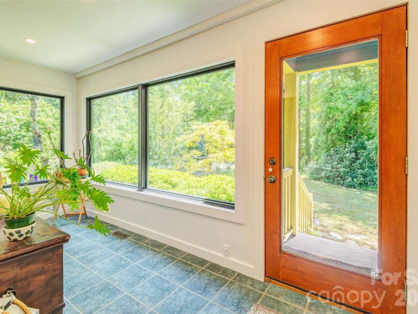 136 Graveyard Road, Fairview, NC 28730.  MLS# CAR4387672, YatesRealty ID 27249. Front Entrance 