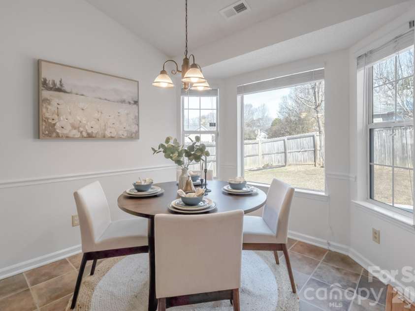 5908 Heathrow Court, Monroe, NC 28110.  MLS# CAR4346315, YatesRealty ID 27257. Dining Room staged-home no longer staged.