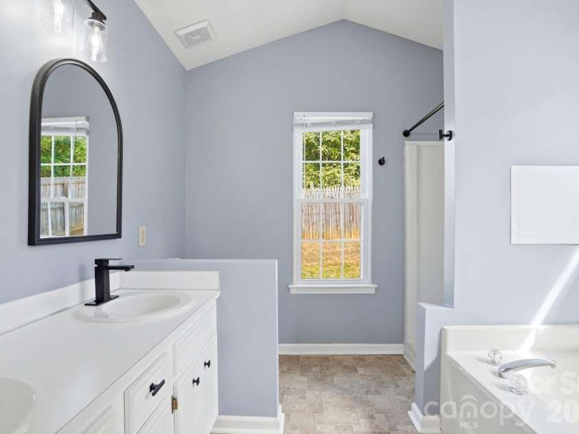 5908 Heathrow Court, Monroe, NC 28110.  MLS# CAR4346315, YatesRealty ID 27257. Primary Bathroom