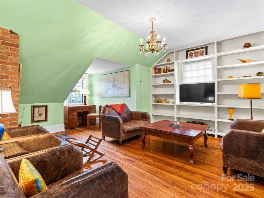 12 Bearden Avenue, Asheville, NC 28801.  MLS# CAR4331679, YatesRealty ID 2726. Bedroom #2 upstairs, currently used for unit 2 as living area.