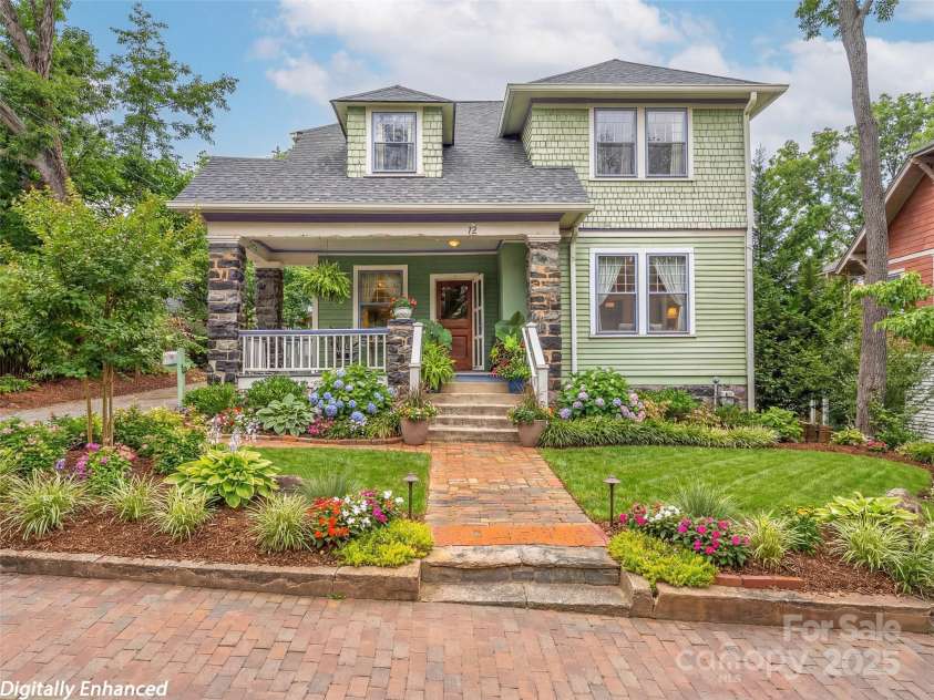 12 Bearden Avenue, Asheville, NC 28801.  MLS# CAR4331679, YatesRealty ID 2726. Located on one of Montford's brick streets just adds to the charm of this lovely historic home!