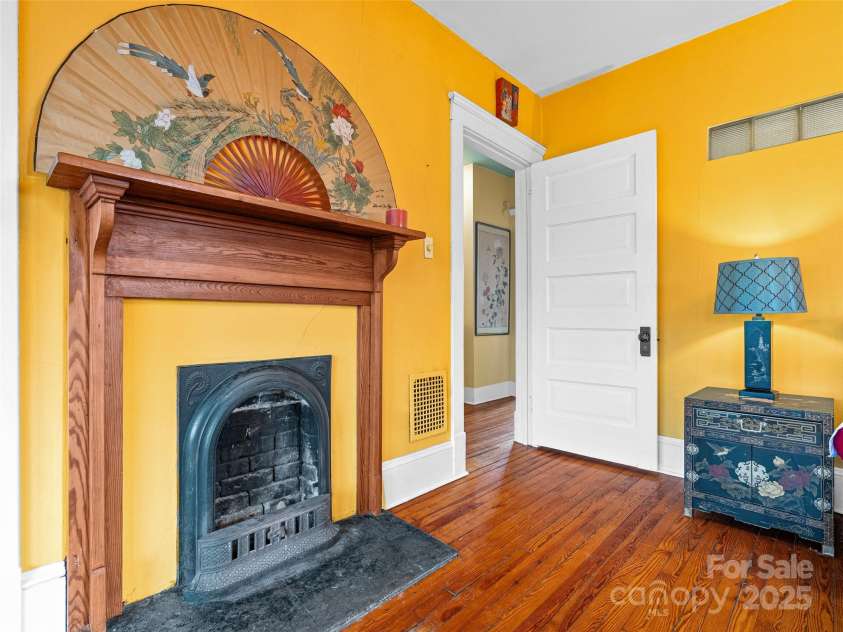 12 Bearden Avenue, Asheville, NC 28801.  MLS# CAR4331679, YatesRealty ID 2726. Original fireplace and mantel.