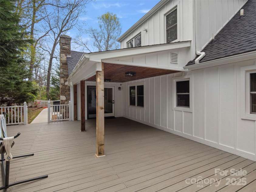 30 Gap Hill Drive, Fletcher, NC 28732.  MLS# CAR4249216, YatesRealty ID 27265. Back porch