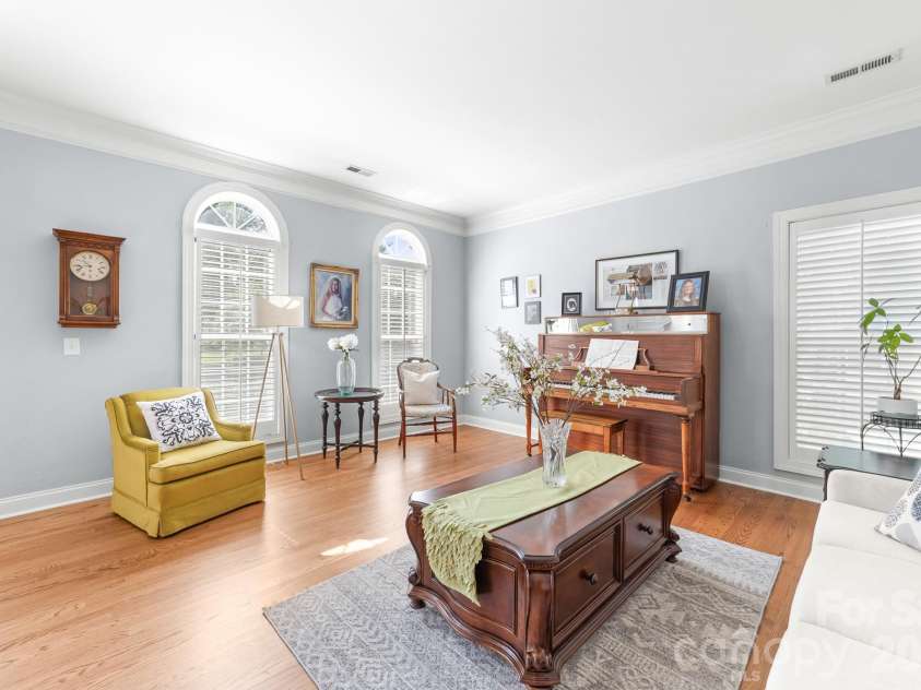 8812 Kingston Forest Drive, Charlotte, NC 28277.  MLS# CAR4374456, YatesRealty ID 27269. Different view of living room