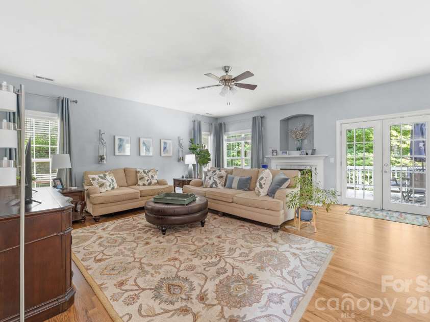 8812 Kingston Forest Drive, Charlotte, NC 28277.  MLS# CAR4374456, YatesRealty ID 27269. French doors lead out to large deck