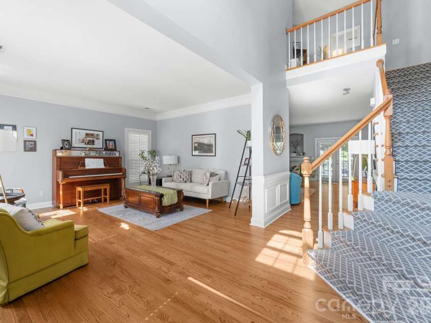 8812 Kingston Forest Drive, Charlotte, NC 28277.  MLS# CAR4374456, YatesRealty ID 27269. Living room to the left of foyer