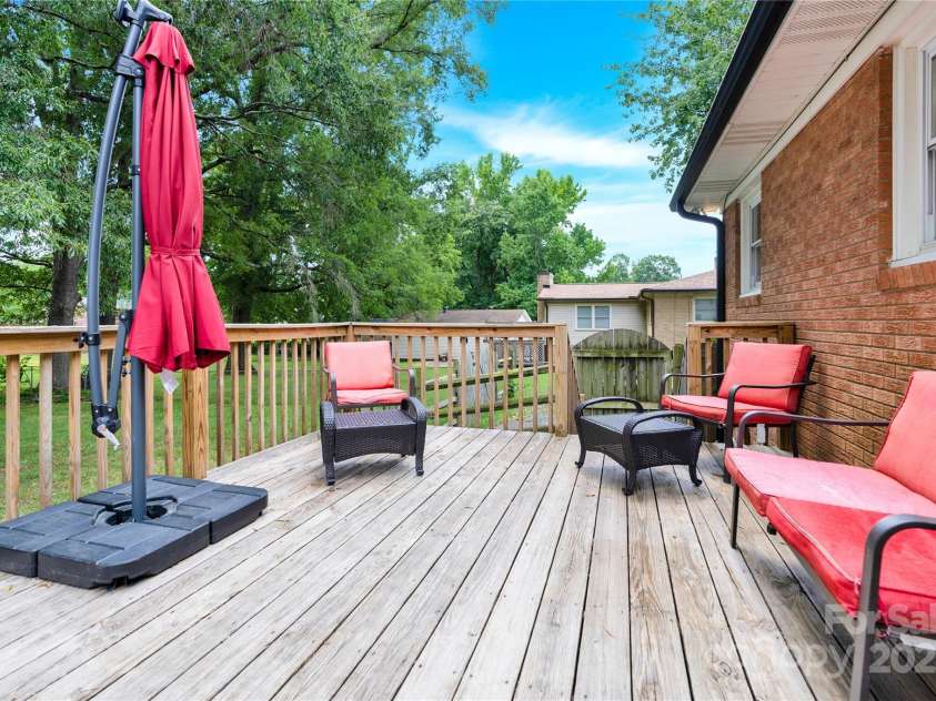 501 Kingfield Drive, Concord, NC 28027.  MLS# CAR4275301, YatesRealty ID 27271. Deck area