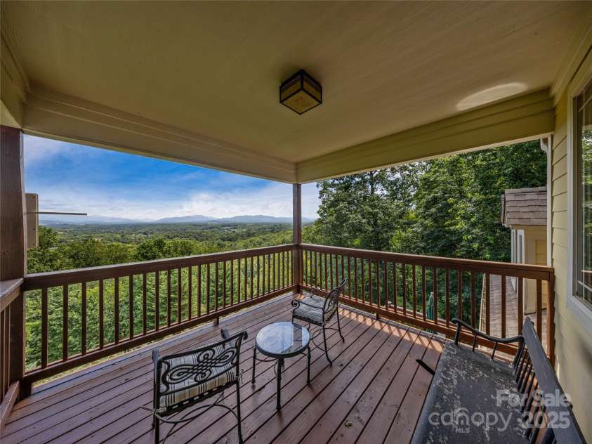 206 Summershade Court, Asheville, NC 28806.  MLS# CAR4282180, YatesRealty ID 27272. Private deck from Guest Room