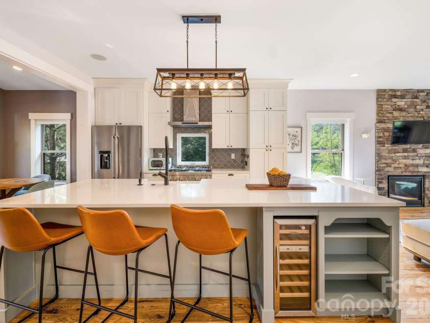 156 Bradley Street, Asheville, NC 28806.  MLS# CAR4364055, YatesRealty ID 27274. Custom Kitchen w Oversized Island