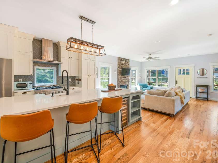 156 Bradley Street, Asheville, NC 28806.  MLS# CAR4364055, YatesRealty ID 27274. Custom Kitchen w Oversized Island