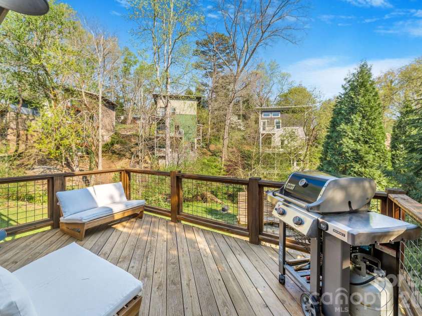 156 Bradley Street, Asheville, NC 28806.  MLS# CAR4364055, YatesRealty ID 27274. Enjoy the backyard from above!