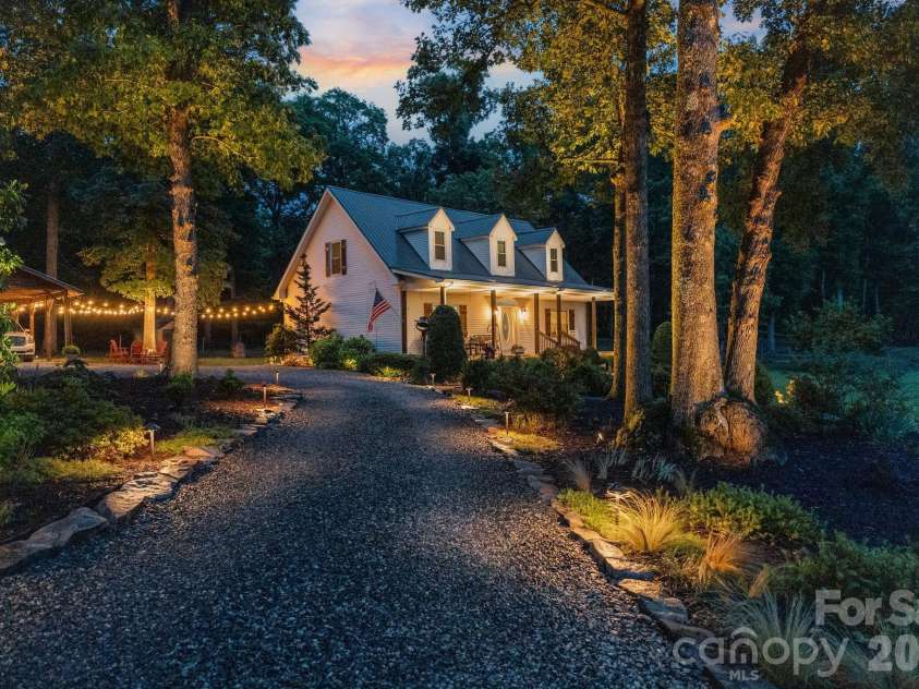 1744 Lowe Drive, Catawba, NC 28609.  MLS# CAR4384724, YatesRealty ID 27281. Circular Driveway - Night