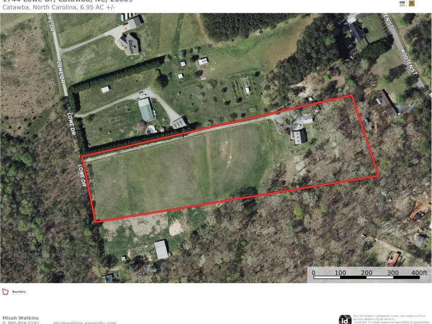 1744 Lowe Drive, Catawba, NC 28609.  MLS# CAR4384724, YatesRealty ID 27281. Property Boundary