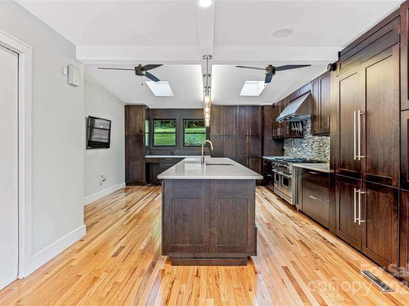 48 Merrell Road, Leicester, NC 28748.  MLS# CAR4172323, YatesRealty ID 2730. Large Kitchen for entertaining