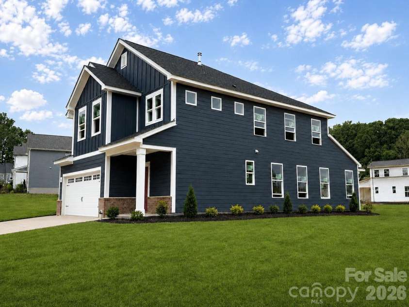 123 Nighthawk Trail, Mooresville, NC 28115.  MLS# CAR4387759, YatesRealty ID 27300. Artist rendering / digitally enhanced exterior visualization for illustrative purposes only. Actual home, colors, materials, landscaping, and site conditions may vary. Information herein deemed reliable but not guara