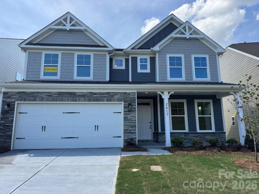 2617 Wild Azalea Court, Monroe, NC 28110.  MLS# CAR4384595, YatesRealty ID 27302. Homesite 5 features a Davidson D floorplan