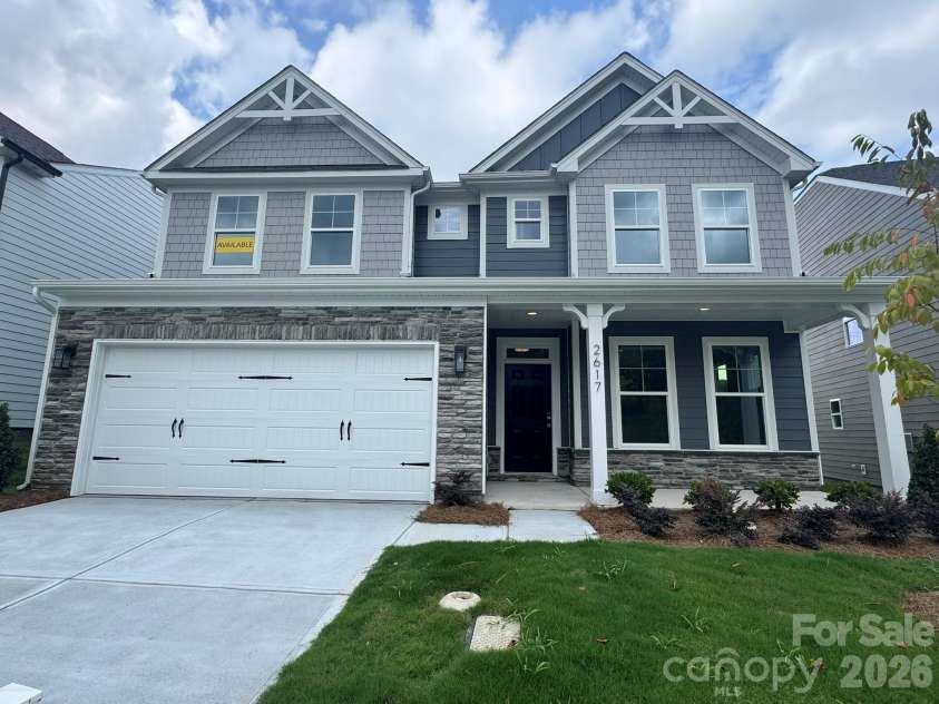 2617 Wild Azalea Court, Monroe, NC 28110.  MLS# CAR4384595, YatesRealty ID 27302. Homesite 5 features a Davidson D floorplan