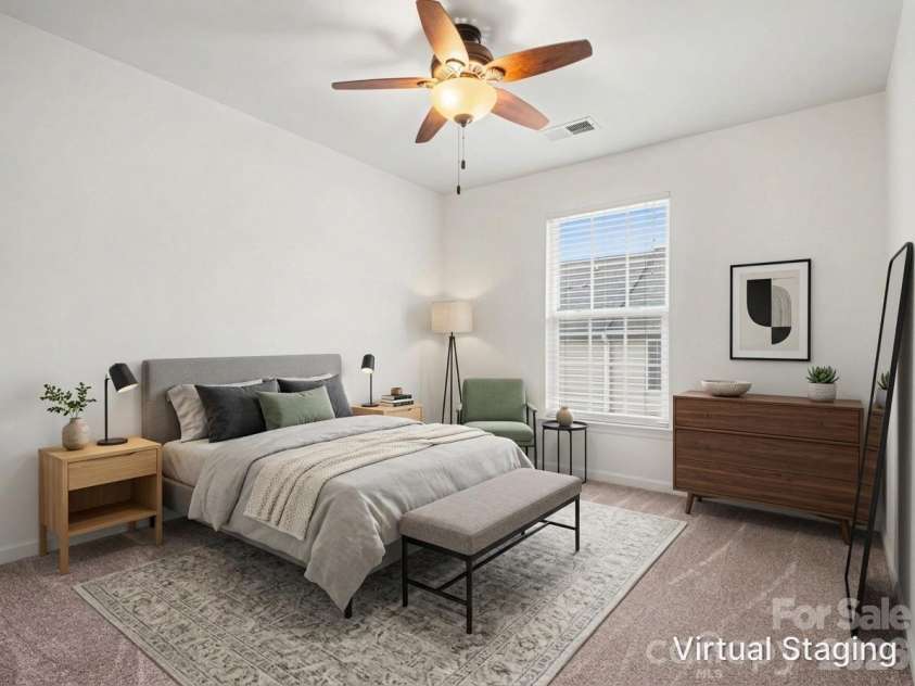 7708 Sweet Fern Way, Charlotte, NC 28273.  MLS# CAR4367237, YatesRealty ID 27305. Bedroom 2 with virtual staging