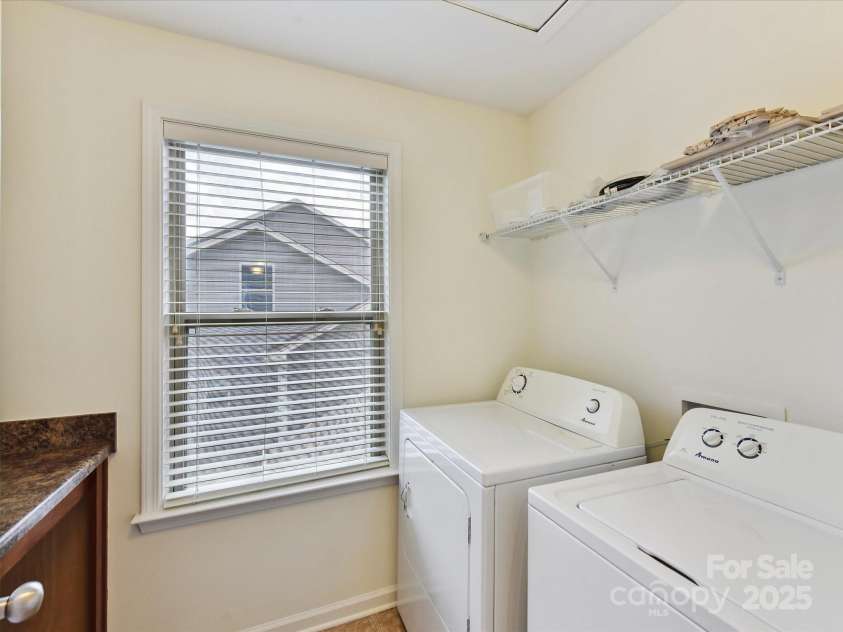 2420 Sierra Chase Drive, Monroe, NC 28112.  MLS# CAR4281740, YatesRealty ID 27356. Upstairs Laundry Room - washer and dryer to convey!