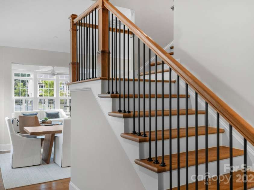 11023 Kilkenny Drive, Charlotte, NC 28277.  MLS# CAR4278012, YatesRealty ID 27359. Stairs to upper level