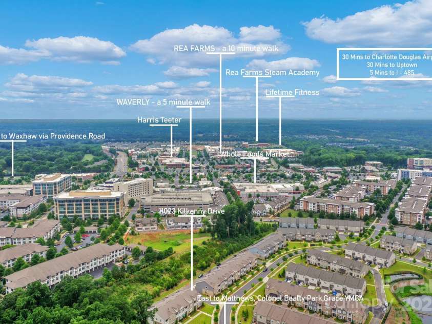 11023 Kilkenny Drive, Charlotte, NC 28277.  MLS# CAR4278012, YatesRealty ID 27359. Walk to Waverly or Rea Farms