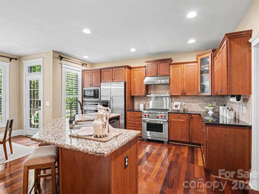 1311 Dobson Drive, Waxhaw, NC 28173.  MLS# CAR4377774, YatesRealty ID 27369. Gourmet kitchen featuring Wolf appliances