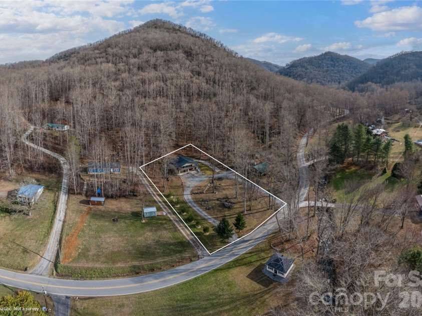 3415 Conleys Creek Road, Whittier, NC 28789.  MLS# CAR4336563, YatesRealty ID 2737. Aerial