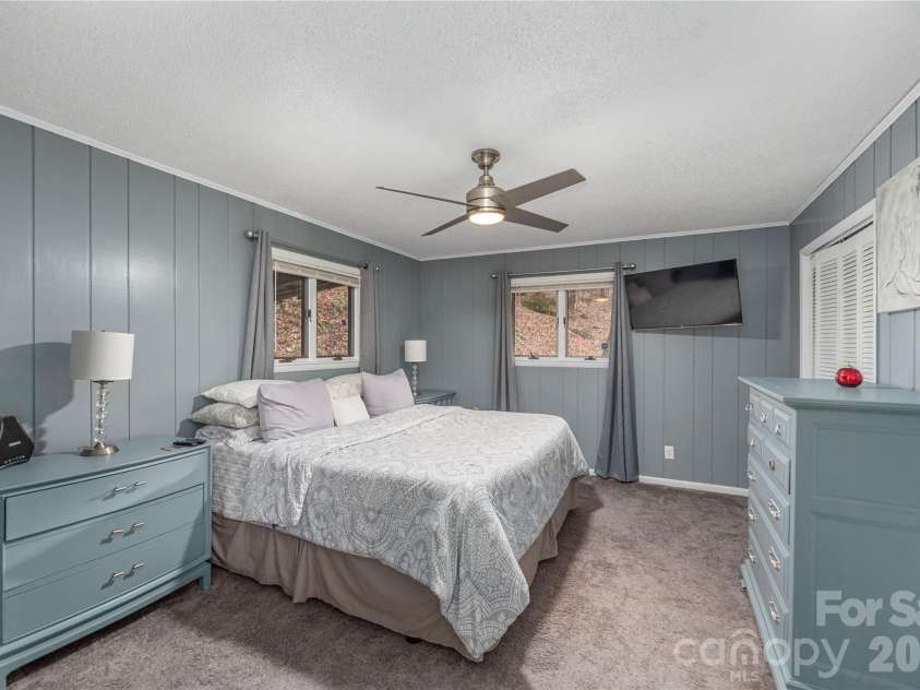 3415 Conleys Creek Road, Whittier, NC 28789.  MLS# CAR4336563, YatesRealty ID 2737. Primary bedroom