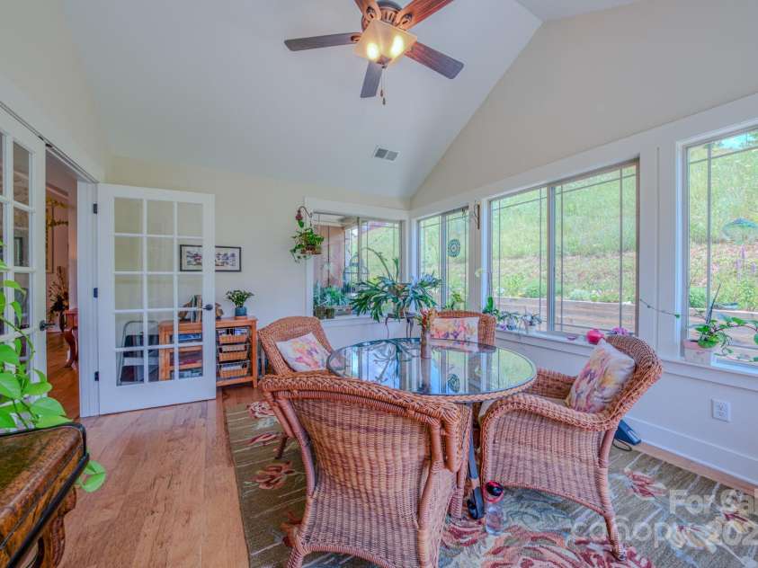 38 Westfield Way, Candler, NC 28715.  MLS# CAR4274179, YatesRealty ID 27377. Beautiful Sunroom