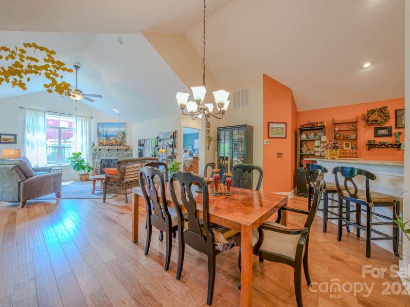 38 Westfield Way, Candler, NC 28715.  MLS# CAR4274179, YatesRealty ID 27377. Open Dining and Living Area