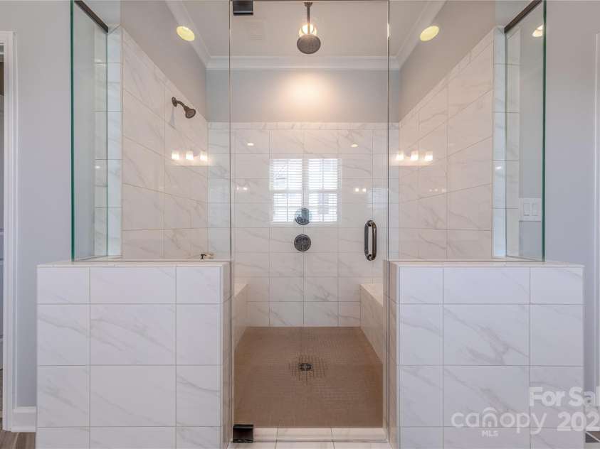 5266 Meadowcroft Way, Fort Mill, SC 29708.  MLS# CAR4278717, YatesRealty ID 27385. Glass Enclosed Tile Shower