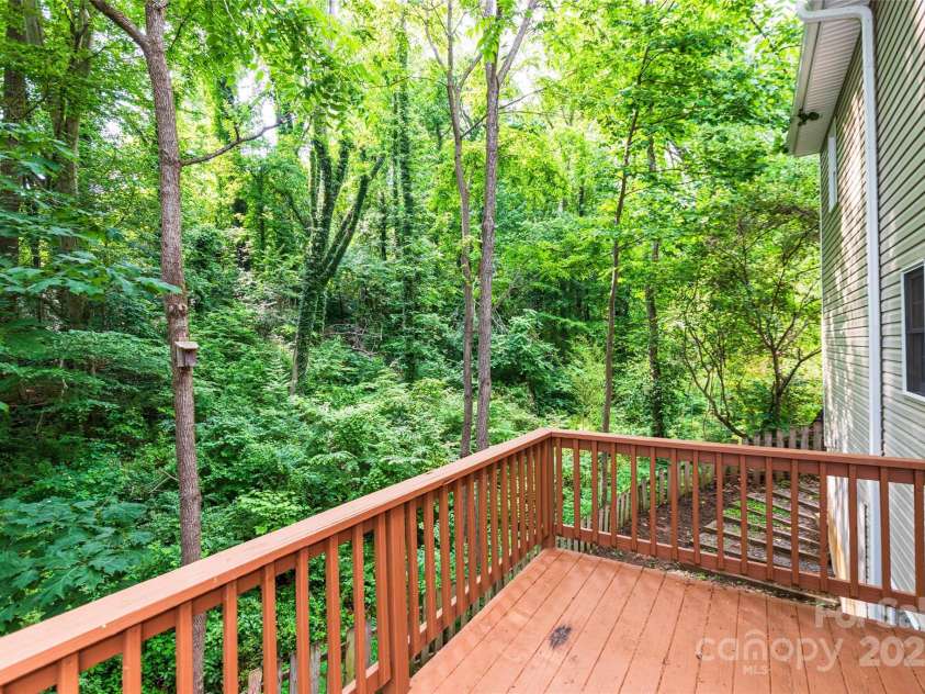 13 Castle Street, Asheville, NC 28803.  MLS# CAR4278006, YatesRealty ID 27406. Open Back Deck