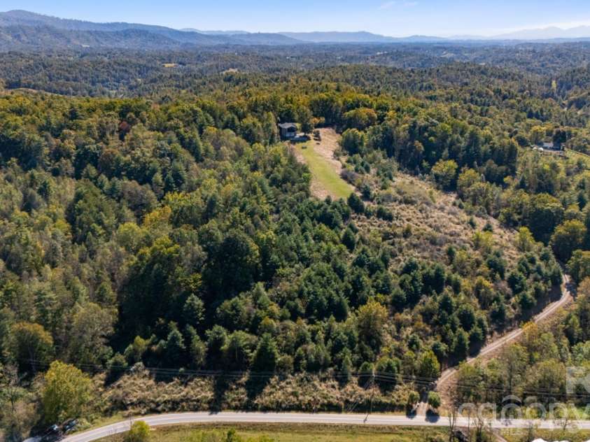 1387 Woods Ammons Road, Mars Hill, NC 28754.  MLS# CAR4303363, YatesRealty ID 2741. Aerial view of road off the main to the house 1/4 mile long