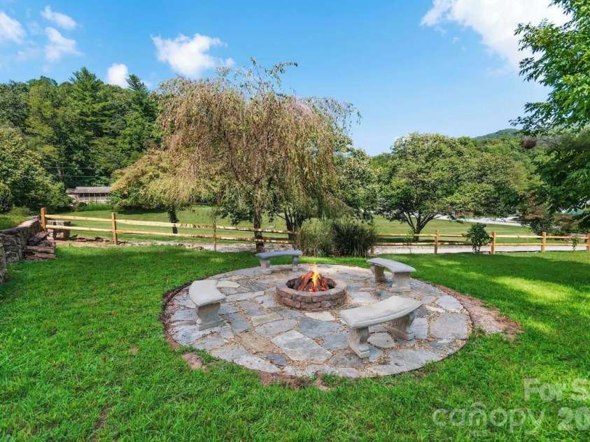 72 Chestnut Hill Road, Gerton, NC 28735.  MLS# CAR4375202, YatesRealty ID 27416. Beautiful firepit....and views