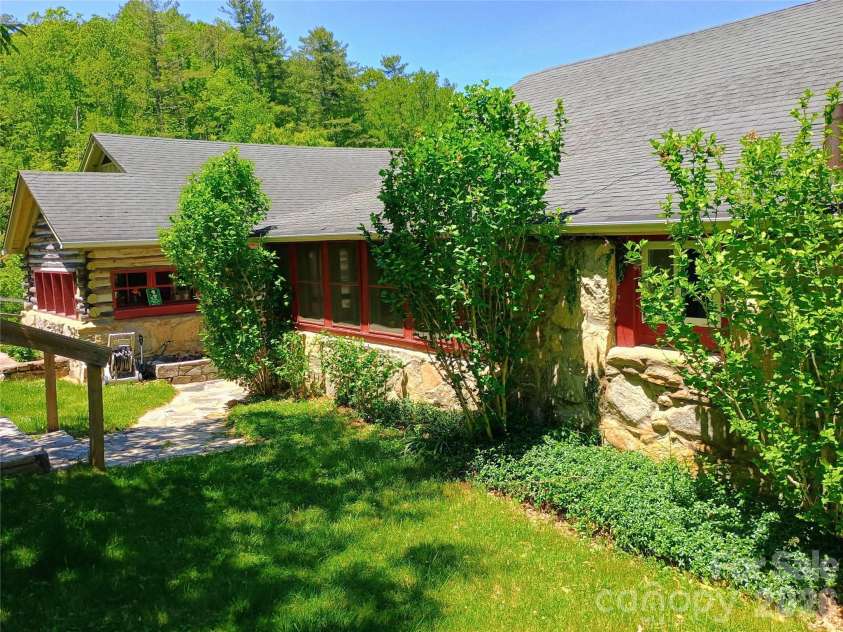 72 Chestnut Hill Road, Gerton, NC 28735.  MLS# CAR4375202, YatesRealty ID 27416. Rear of both cabins