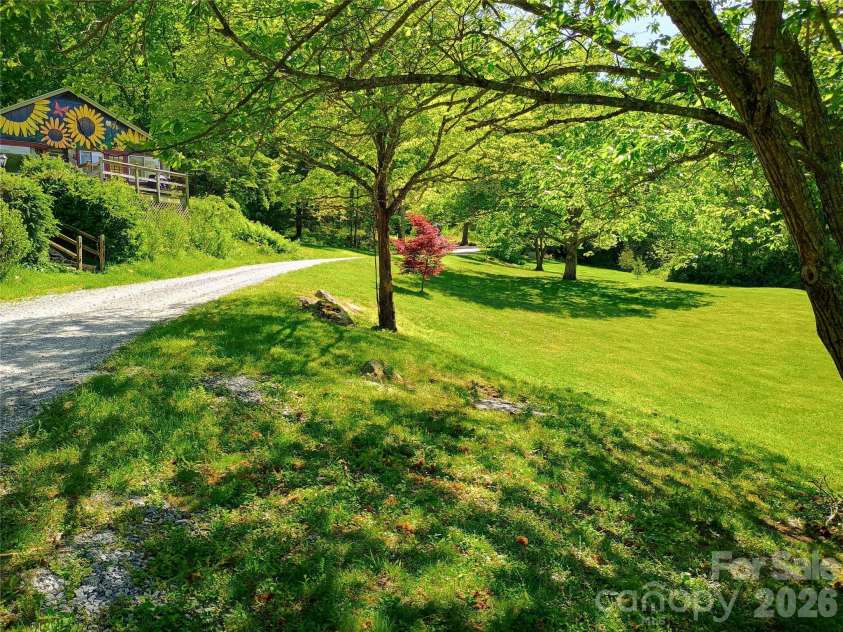 72 Chestnut Hill Road, Gerton, NC 28735.  MLS# CAR4375202, YatesRealty ID 27416. Road alongside Sunflower Cottage
