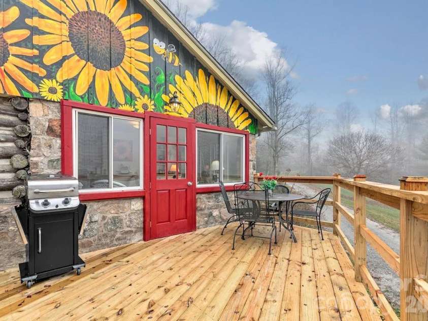72 Chestnut Hill Road, Gerton, NC 28735.  MLS# CAR4375202, YatesRealty ID 27416. Sunflower Cottage - front view