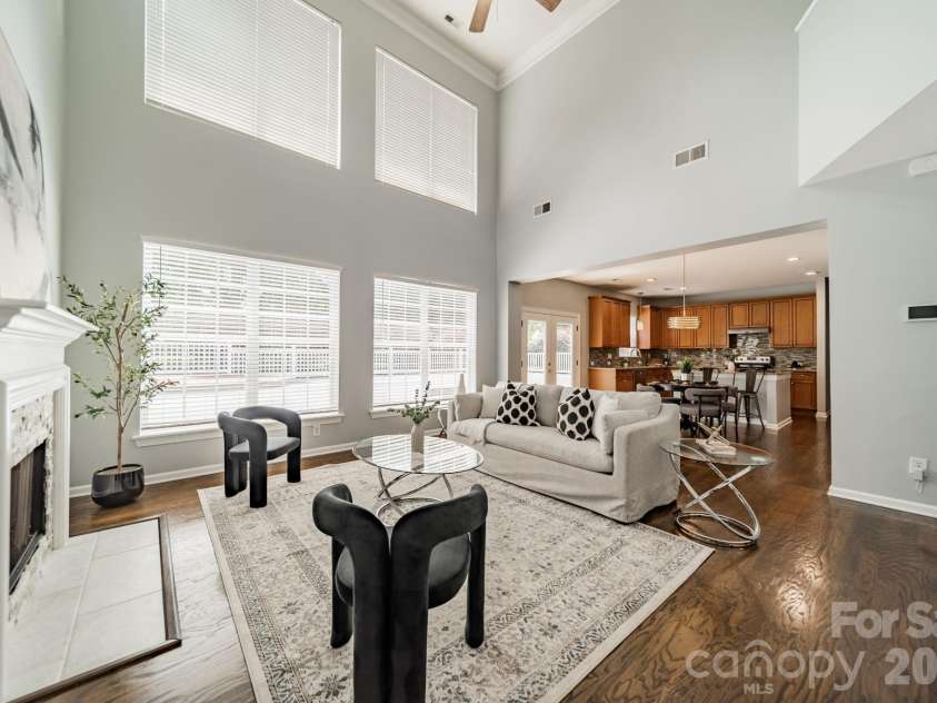 1109 Cooper Lane, Indian Trail, NC 28079.  MLS# CAR4384307, YatesRealty ID 27420. Living Room looking through to kitchen