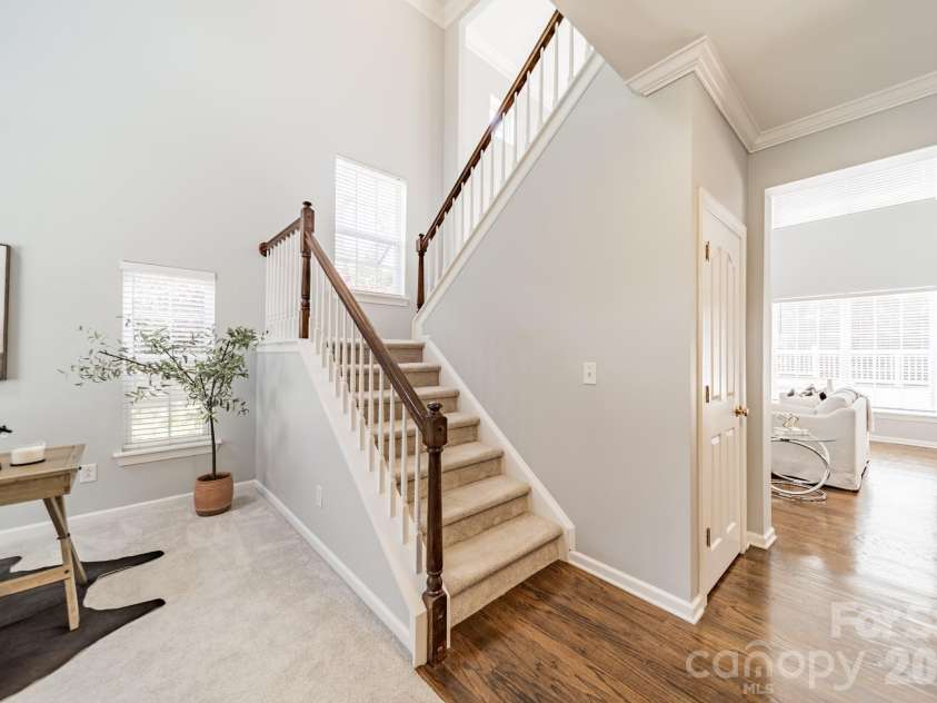 1109 Cooper Lane, Indian Trail, NC 28079.  MLS# CAR4384307, YatesRealty ID 27420. Stairwell to second floor