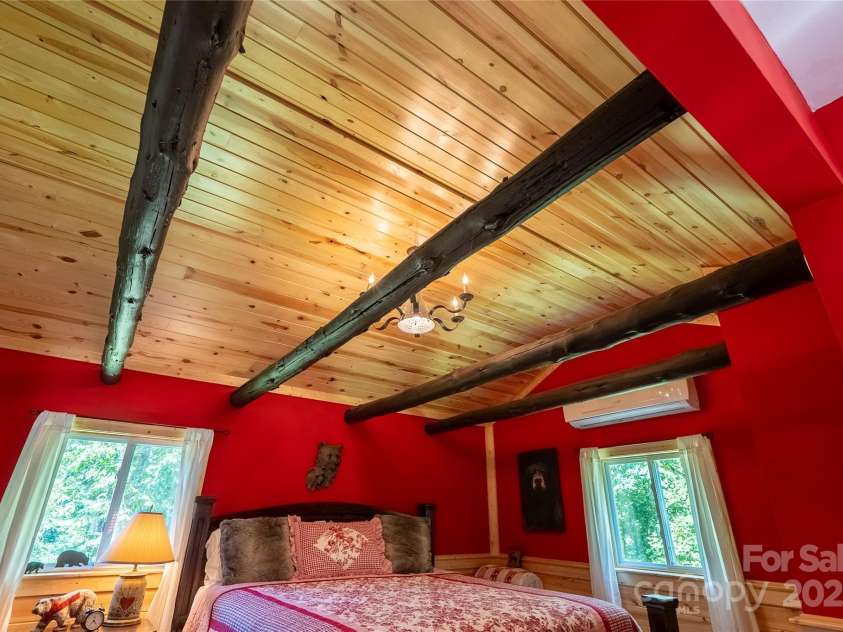 225 Wilderness Road, Tryon, NC 28782.  MLS# CAR4272632, YatesRealty ID 27434. Beautiful hand-hewn logs!