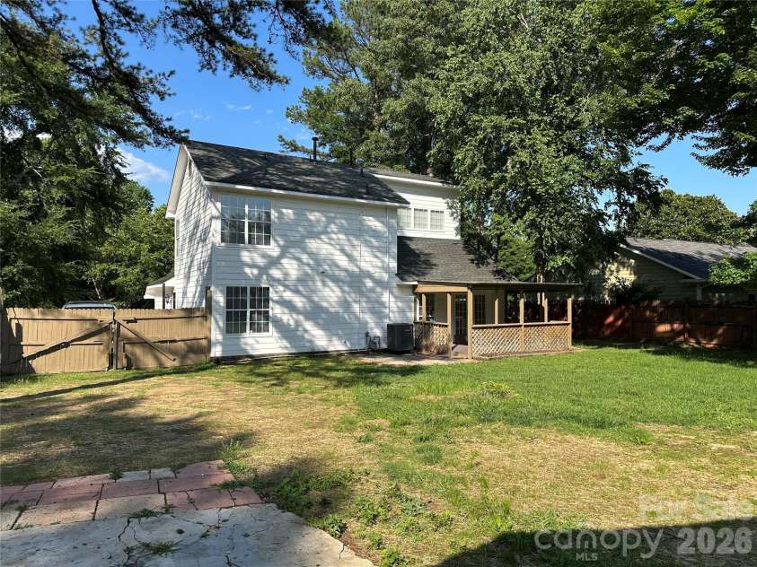 10220 Rockwood Road, Charlotte, NC 28215.  MLS# CAR4388056, YatesRealty ID 27441. View from detached storage building/backyard